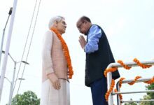 CM garlanded Atal's statue